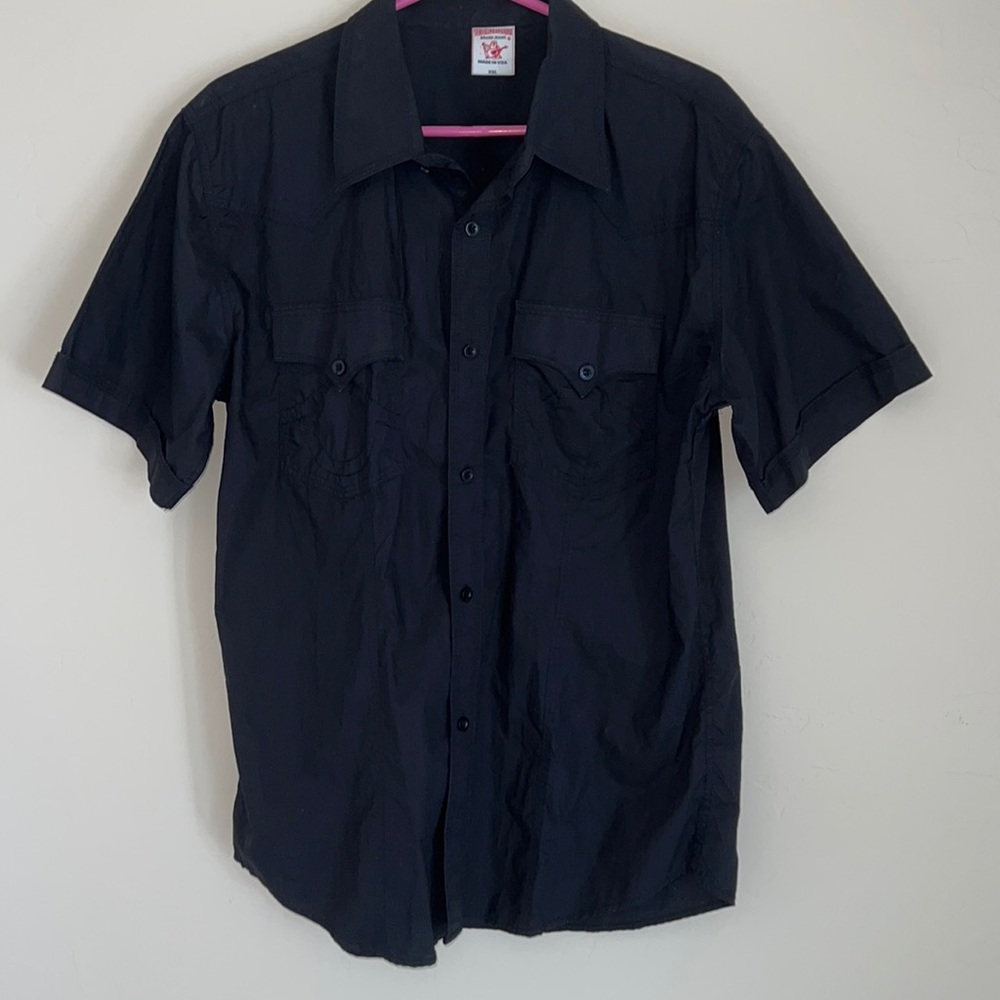 True Religion Black Short Sleeve Shirt - Picture 2 of 10